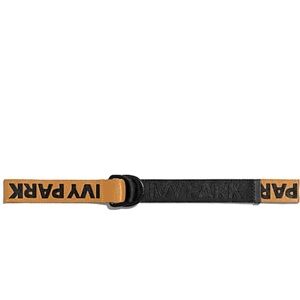 IVY PARK Black and Tan Logo Webbing D-Ring Belt